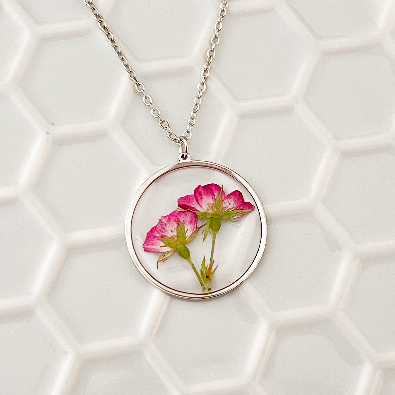 Pink Roses Necklace