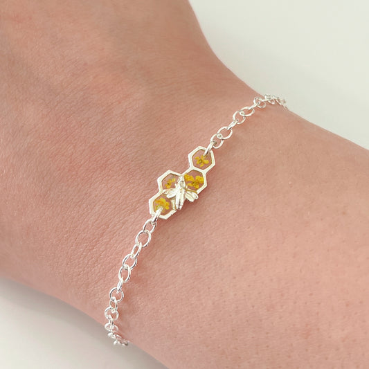 Silver Bee Bracelet